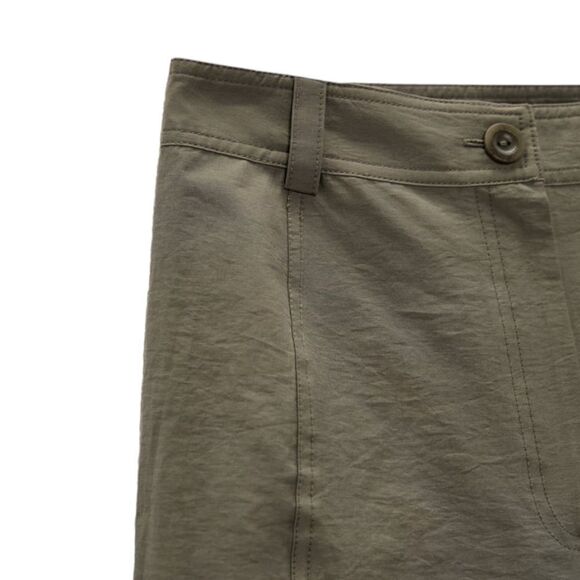 ZARA | Mid Khaki | POPLIN CULOTTES - Picture 4 of 8